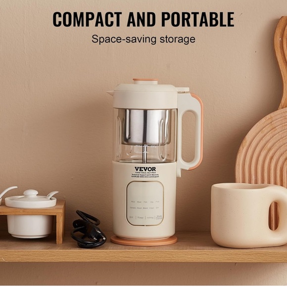 VEVOR Baby Food Maker, 500W Baby Food Processor with 300 ml Glass Bowl - Picture 6 of 11